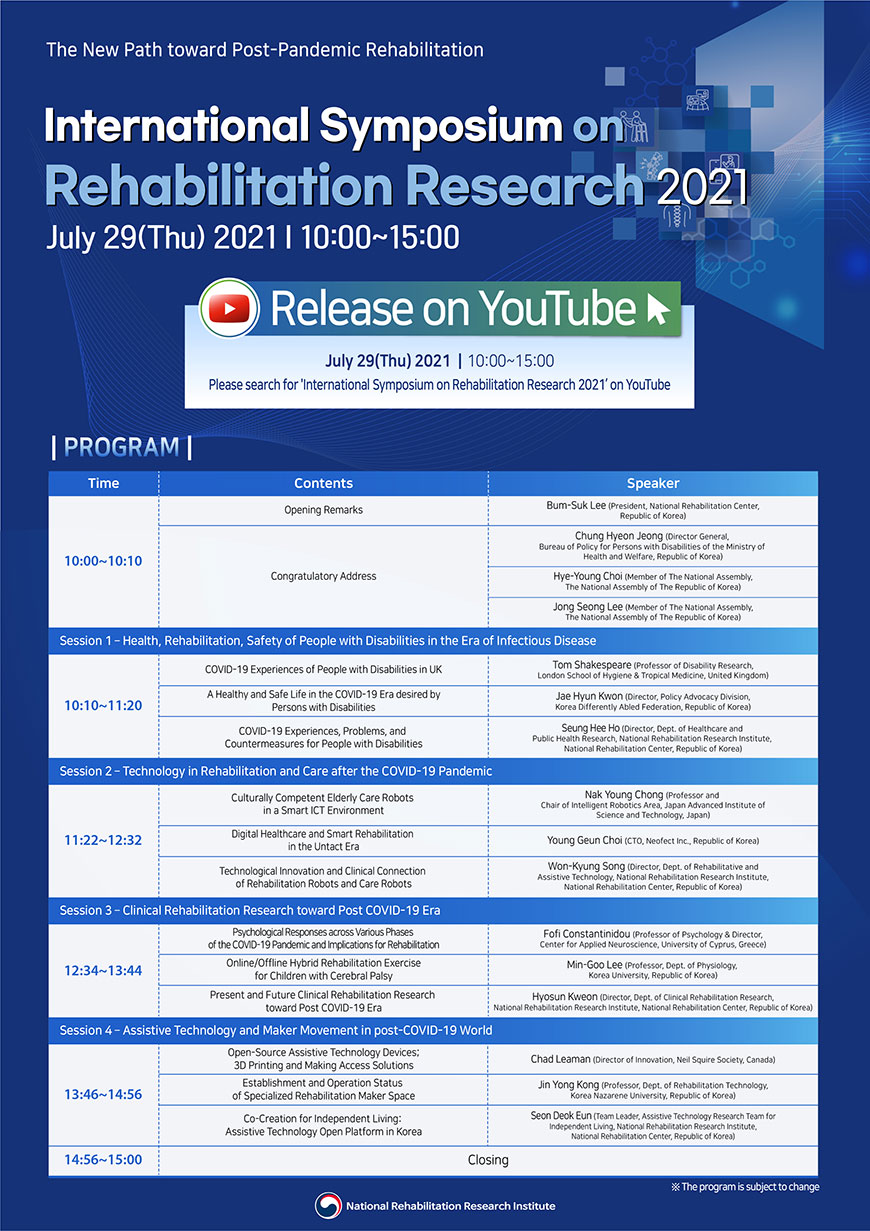 International Symposium on Rehabilitation Research 2021